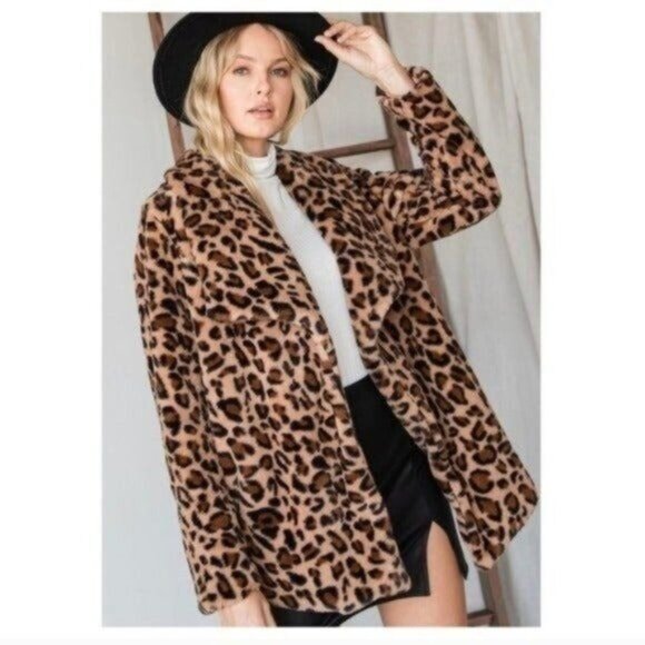 SOFT LEOPARD LONG SLEEVE JACKET-NEW - Picture 5 of 8